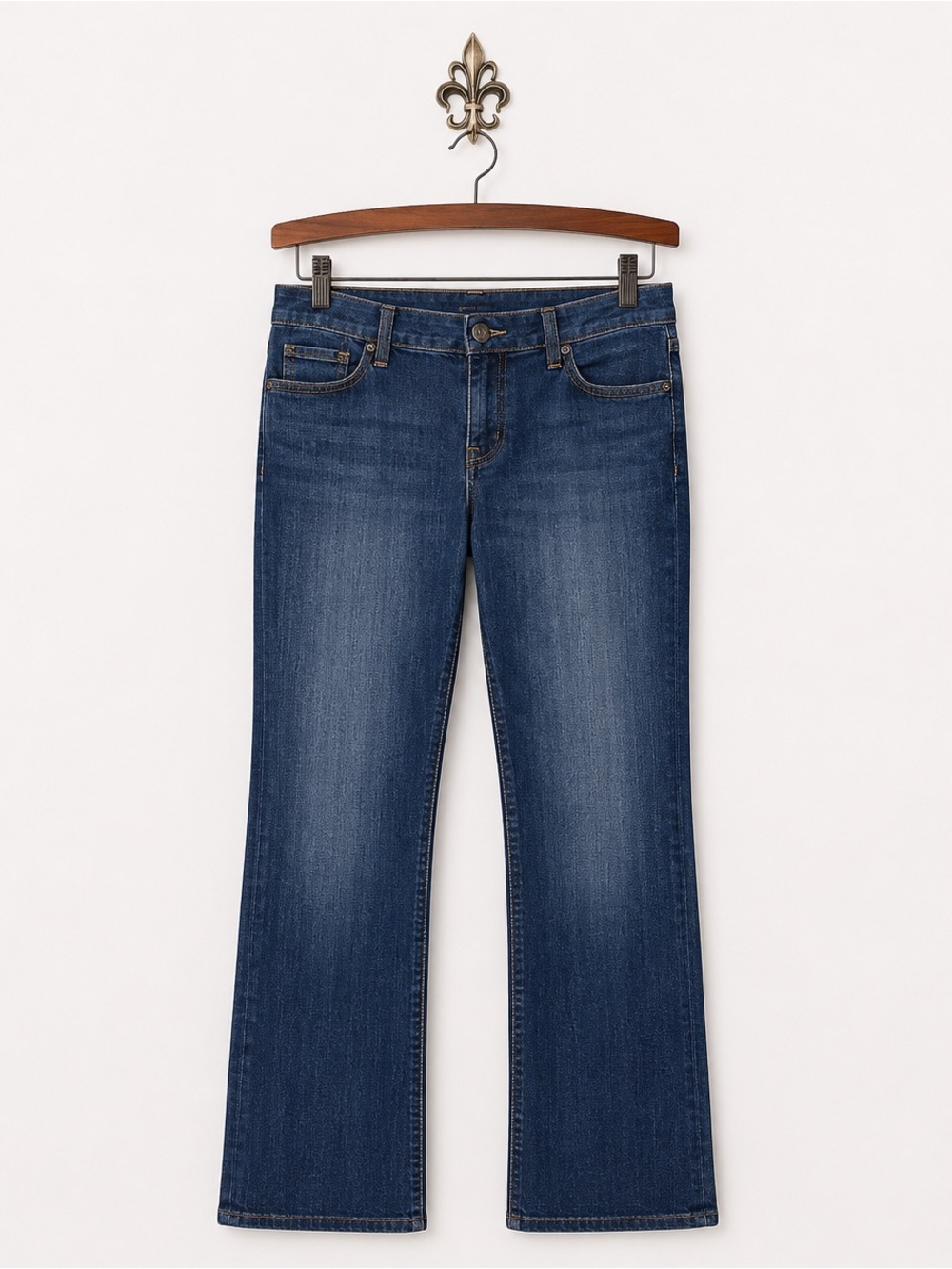X2 Denim Laboratory medium wash blue stretch straight leg jeans 8 long